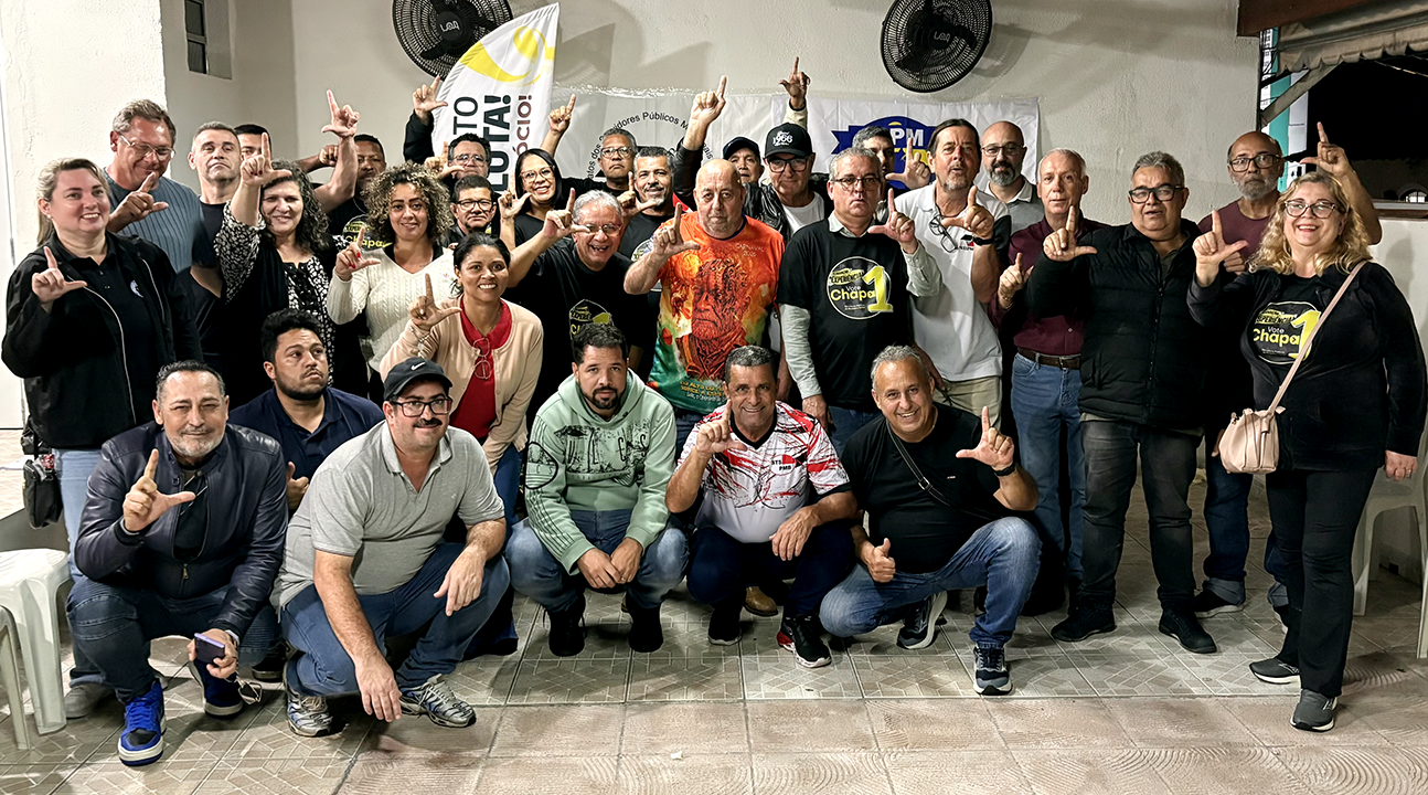 FESSPMESP coordena eleição do SINTRASP com participação de dirigentes de 21 cidades. Chapa 1 é eleita com 98% dos votos válidos