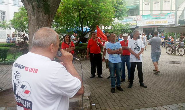 GUARATINGUETÁ – Sisemug promove protesto  contra a Reforma Trabalhista e a retirada de direitos