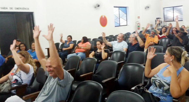 BARIRI – Assembleia geral com Servidores  sacramenta filiação à Fesspmesp, CSPM e CSB