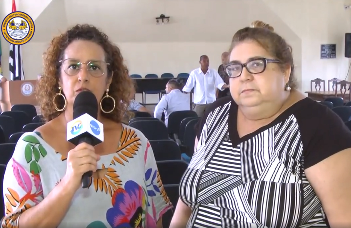 Momento Sindserv do Guarujá entrevista Mara Valéria e Rubens Romão