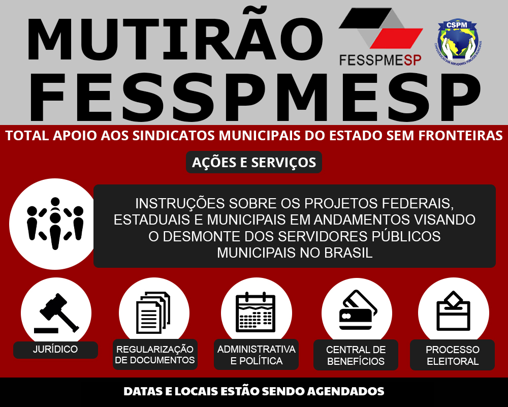 Reunião virtual FESSPMESP com diretoria, sindicatos filiados e apresentação do Mutirão FESSPMESP