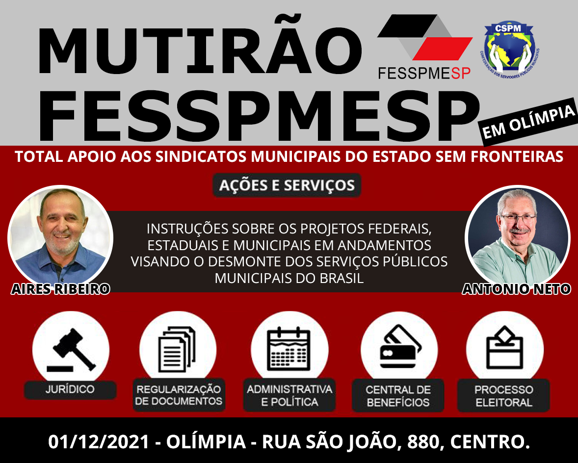 FESSPMESP REALIZA SEU 3º. MUTIRÃO PRESENCIAL