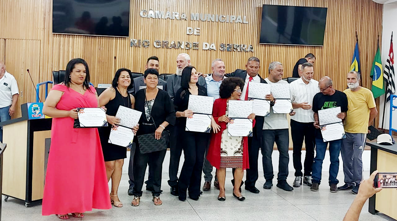 Dirigentes da Fesspmesp marcam presença na posse da diretoria do Sindicato de Rio Grande da Serra/SP