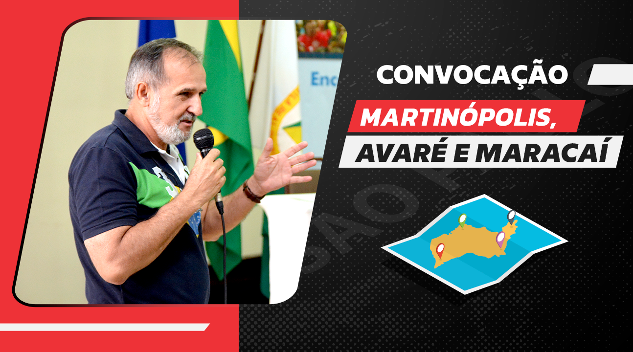 Regionais Martinópolis, Avaré e Maracaí se reunirão no dia 10 de março, às 9 horas. Não fique de fora – PARTICIPE!