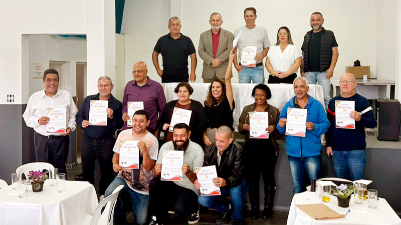 Fesspmesp prestigia posse da nova diretoria do Sindismar em Arujá e reforça unidade do movimento sindical